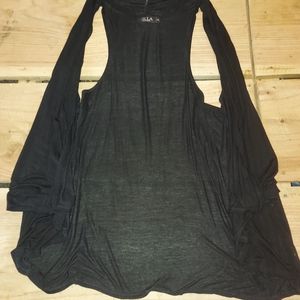 JKLA Black Vest Sz. XL with asymmetrical hem